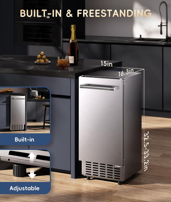 ecozy Under Counter Nugget Ice Maker Machine IM-NB661A