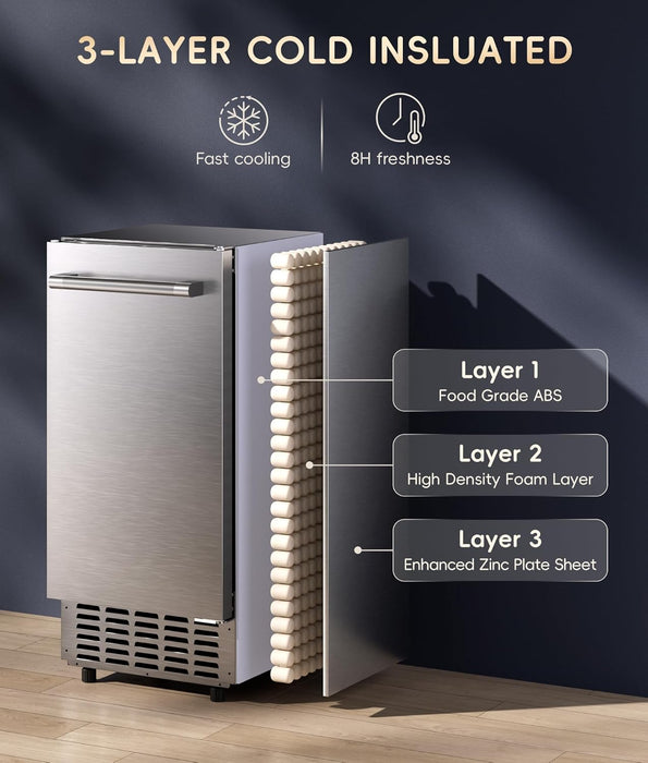 ecozy Under Counter Nugget Ice Maker Machine IM-NB661A