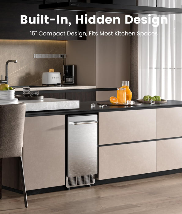 ecozy 15" Under Counter Ice Maker Machine IM-SB801A