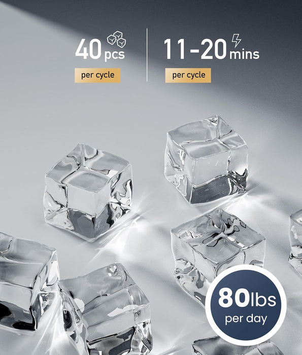 ecozy 15" Under Counter Ice Maker Machine IM-SB801A