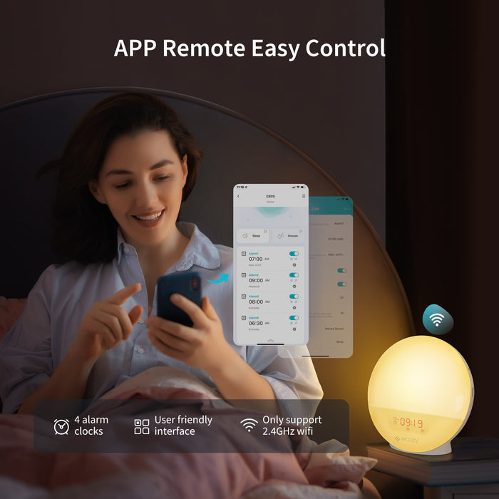 ecozy Sunrise Alarm Clock for Heavy Sleepers Lumo Air E80S