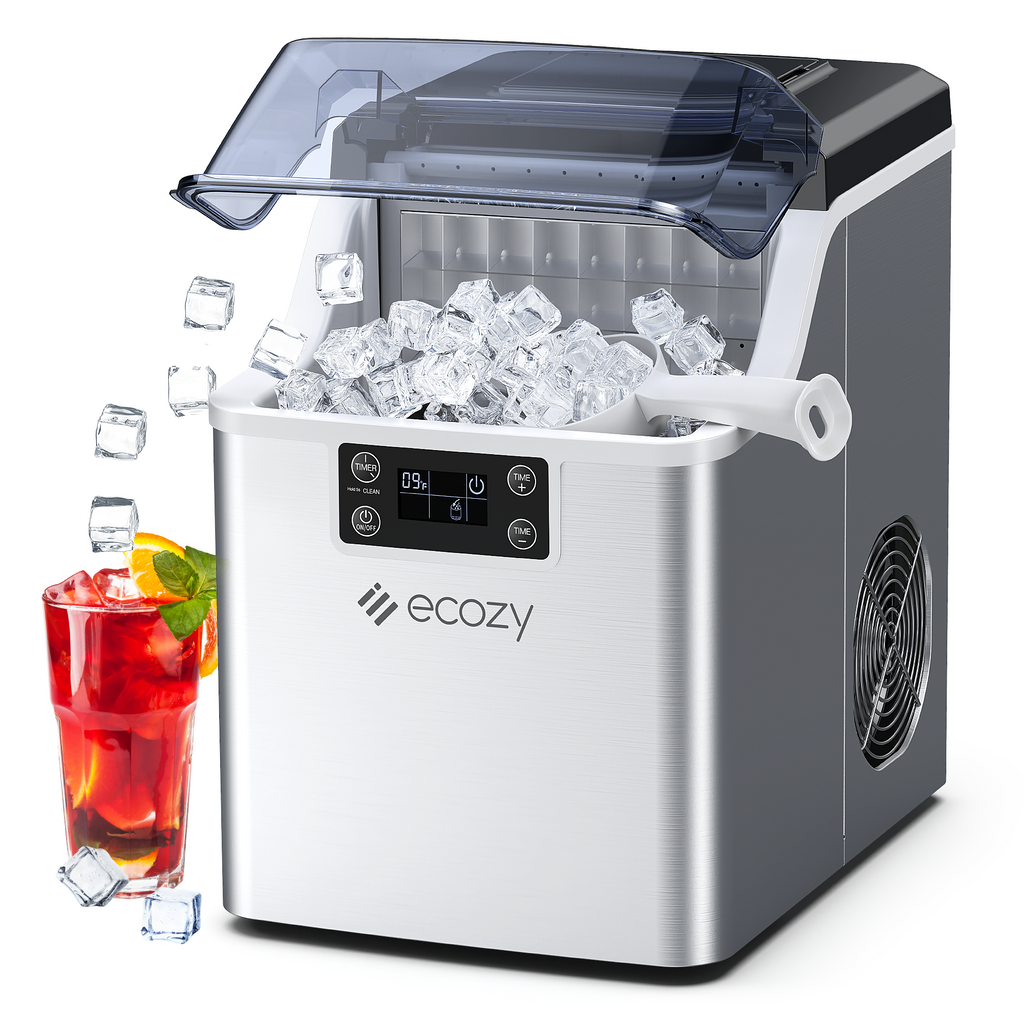 ecozy Ice Cube Maker Countertop, 45 lbs Per Day Ice Machine
