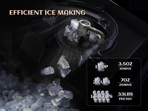 ecozy Portable Ice Maker Countertop, 9 Cubes Ready in 6 Mins, 26 lbs in 24  Hours, Self-Cleaning Ice Maker Machine - AliExpress