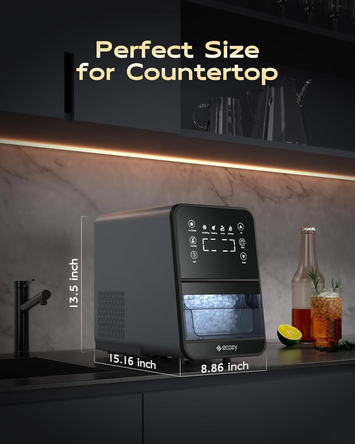 ecozy Nugget Ice Maker Countertop IM-NS331A — Ecozy