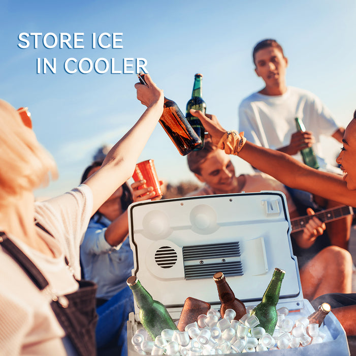 ecozy Countertop Ice Maker, Portable Ice Maker with Self-Cleaning, 9 Bullet Ice Cubes in 6 Mins, 26lbs/24Hrs, Ice Maker Machine with Ice Bags, Handle, Standing Scoop and Basket, Green