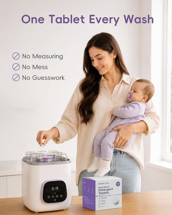 ecozy care Bottle Washer Detergent Tablets, Baby Bottle Washer