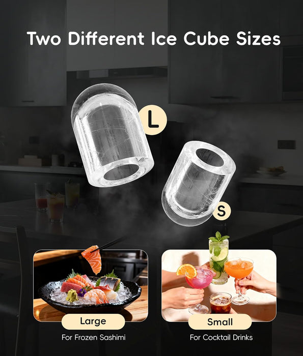 ecozy Portable Countertop Ice Maker, 8 Cubes in 6 Mins IM-BS262C