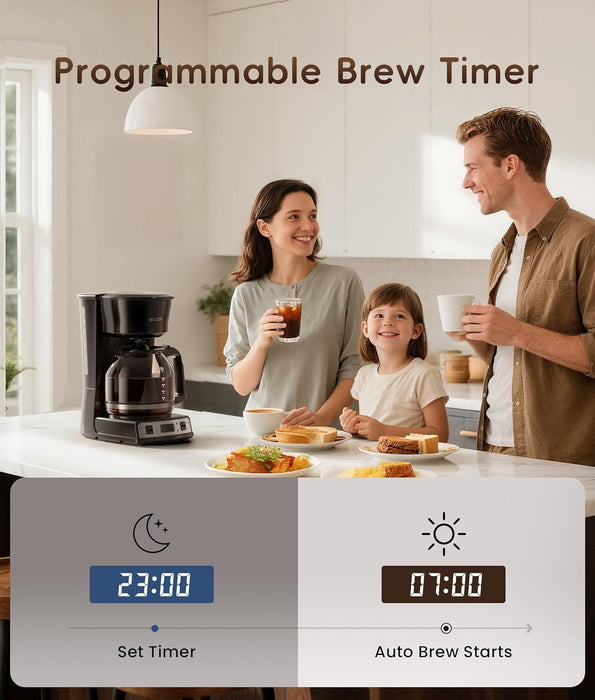 ecozy 12-Cup Programmable Coffee Maker CM-DM122A