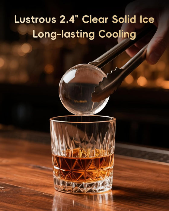 ecozy 2.4" Clear Ice Ball Maker with CrystalFlux Technolog