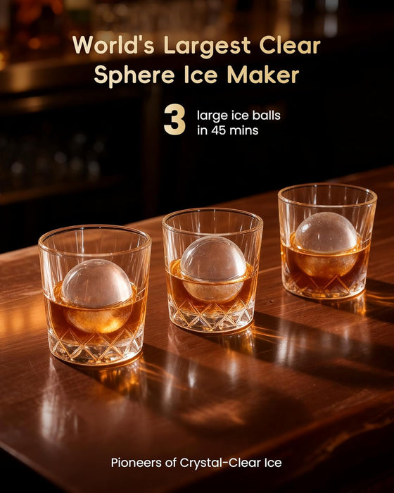 ecozy 2.4" Clear Ice Ball Maker with CrystalFlux Technolog