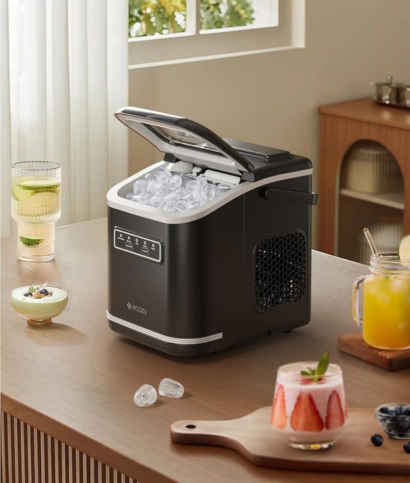 ecozy Smart Ice Maker, Portable Ice Makers Countertop with App Remote & Voice Control, 9 Bullet Ice Cubes in 6 Mins, 26lbs/24Hrs, Self-Cleaning, Quiet Ice Maker Machine for Home Kitchen Office RV
