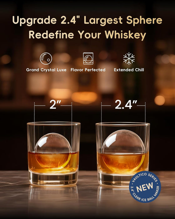 ecozy Vaultico One Plus 2.4" Clear Ice Ball Maker