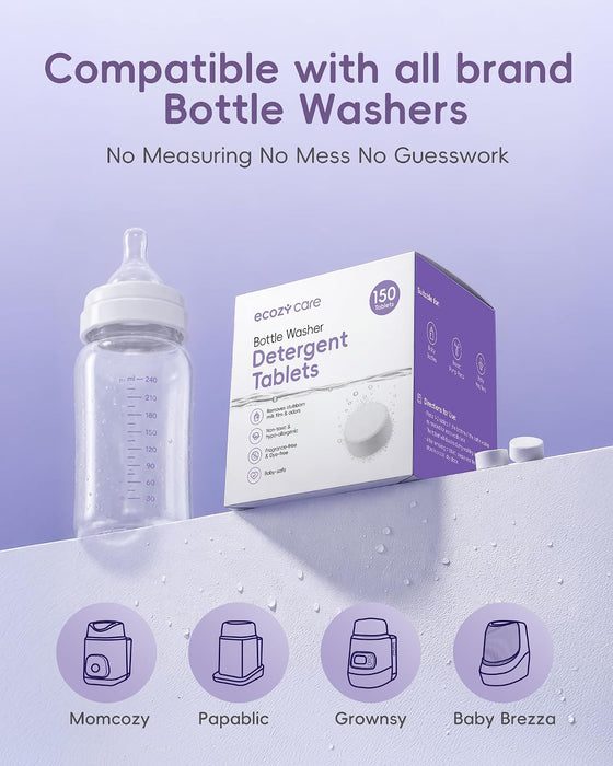 ecozy care Bottle Washer Detergent Tablets, Baby Bottle Washer