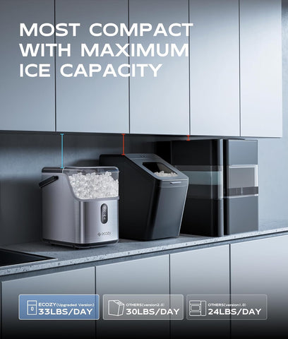 ecozy IM-NS281C Nugget Ice Maker Countertop