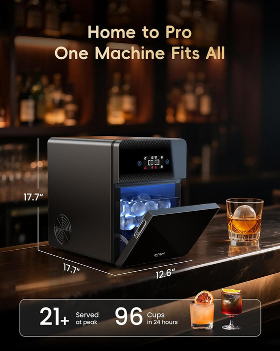 ecozy 2.4" Clear Ice Ball Maker with CrystalFlux Technolog