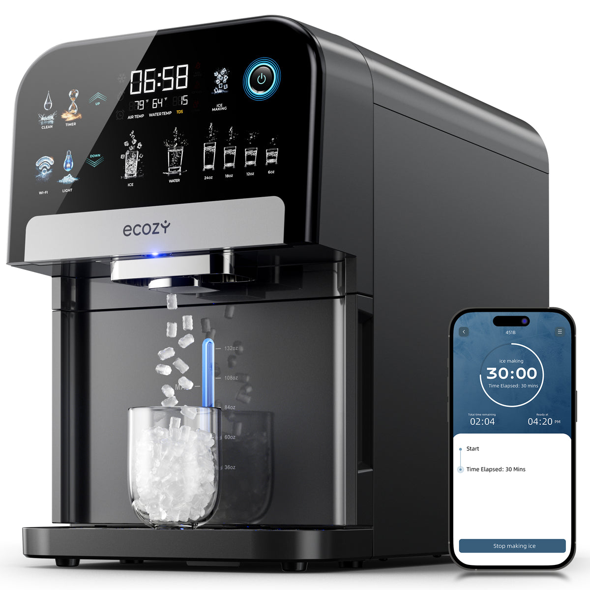 ecozy Nugget Ice Maker Dispenser IM-ND481B — Ecozy