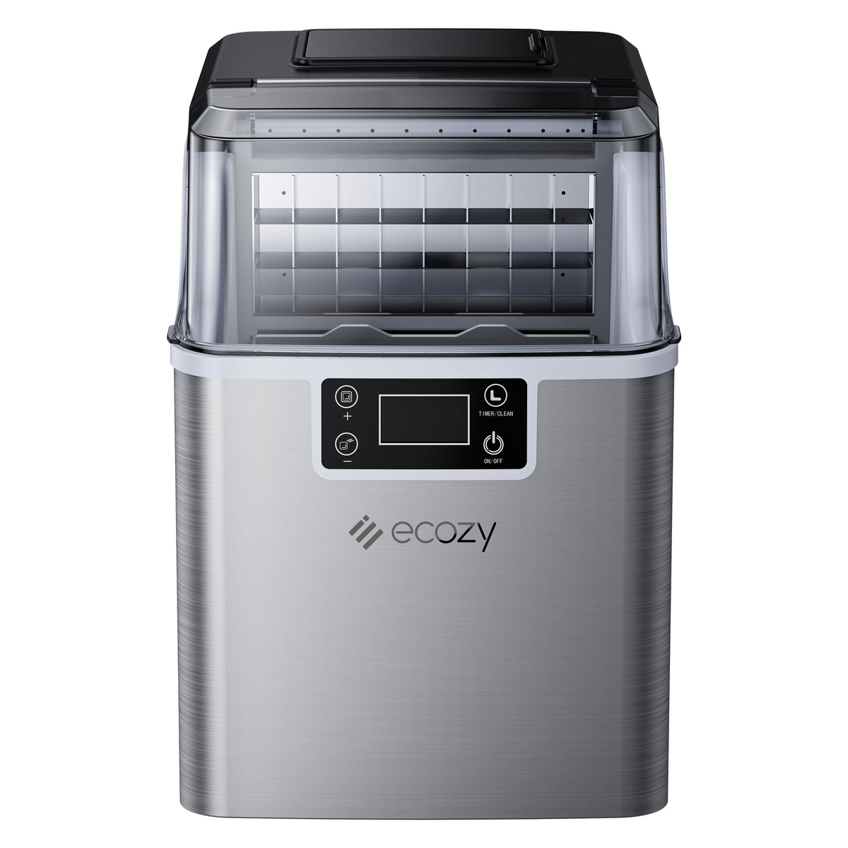 EcoZy EZ-IM-SS440A-USSV0 Countertop Ice Maker, 44lbs per Day