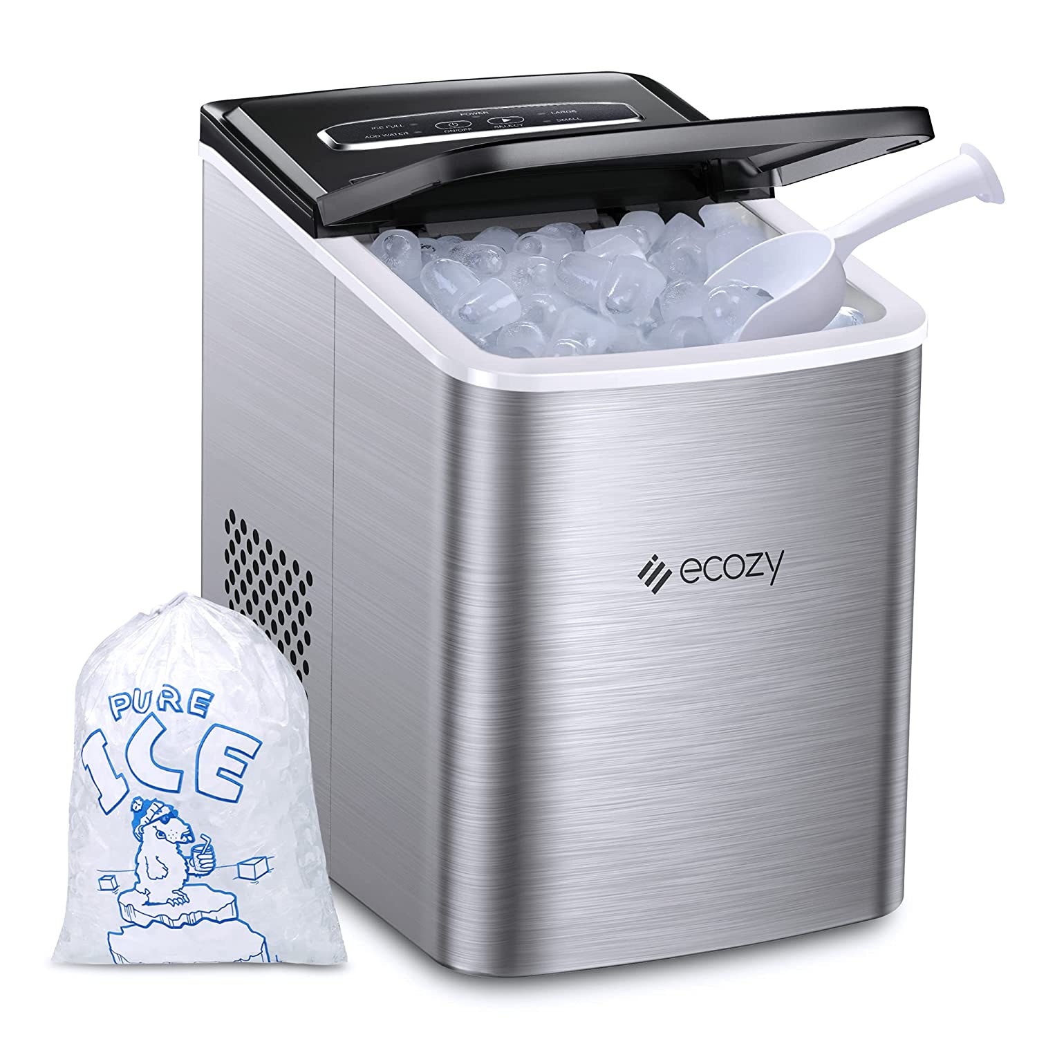 Ecozy nugget ice maker for your countertop! You can find it in my ama